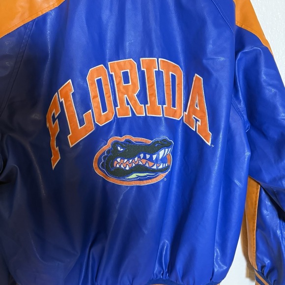 University Of Florida Gators Vintage Steve & Barry's Faux  Leather Jacket Size M - Picture 10 of 16